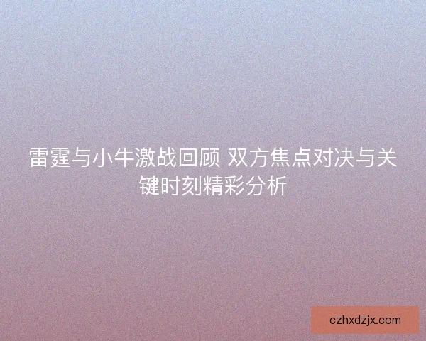 雷霆与小牛激战回顾 双方焦点对决与关键时刻精彩分析